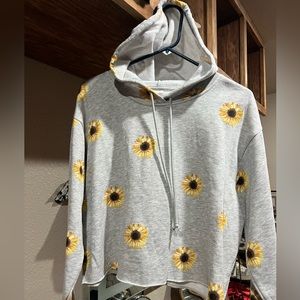 No Boundaries - Sunflower Cropped Sweatshirt Hoodie